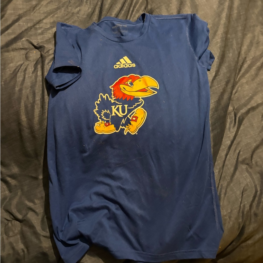 Adidas Blue KU Jayhawks T-Shirt